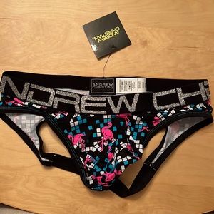 Mens Andrew Christian flamingo locker room jock